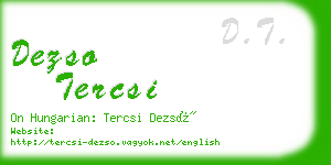 dezso tercsi business card
